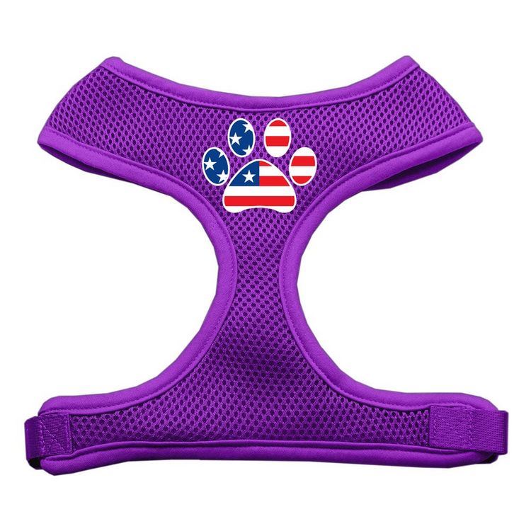 PawFlag USA Screen Print Screen Print Mesh Pet Harness Purple